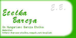 etelka barcza business card